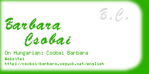 barbara csobai business card